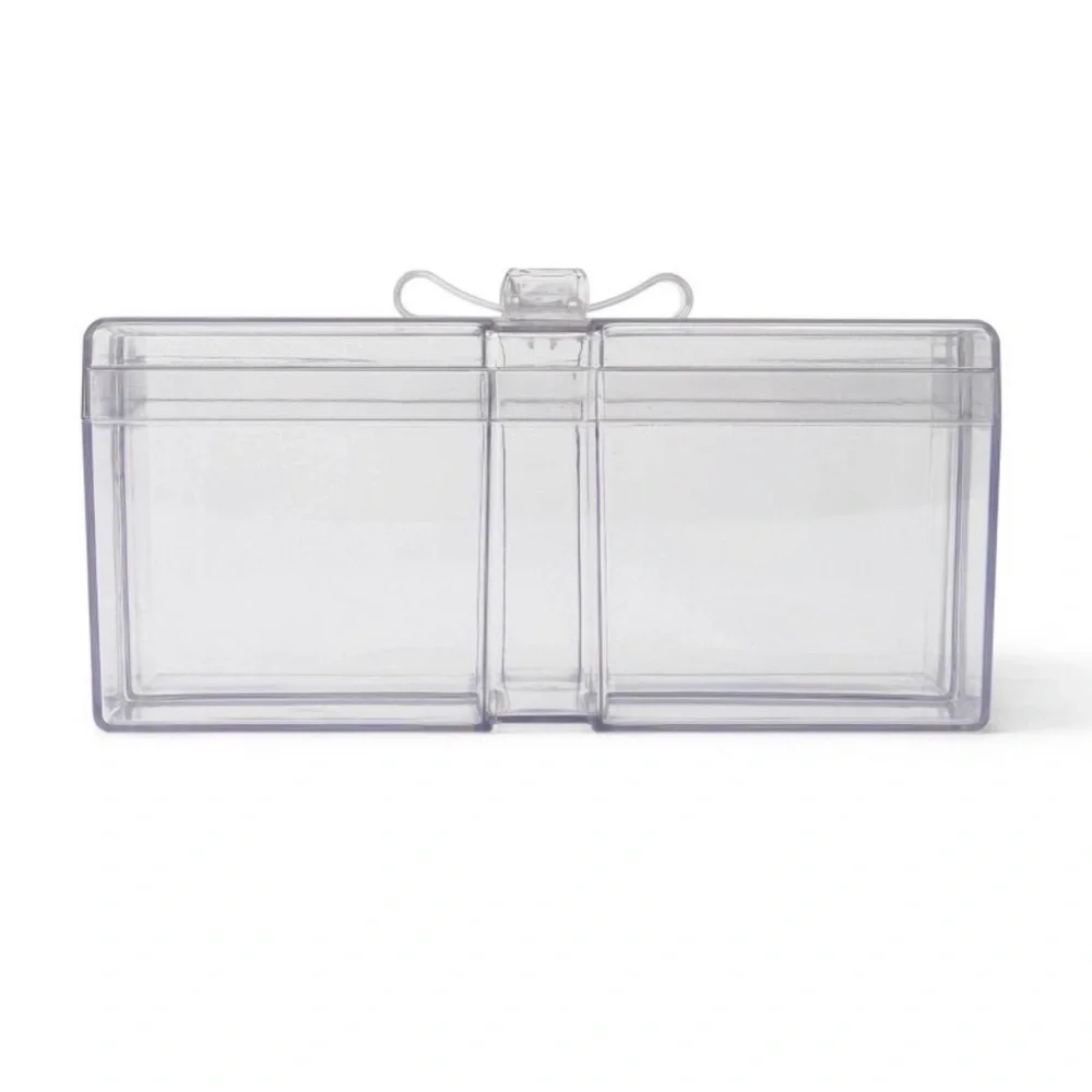 CLEAR ACRYLIC BOW GIFT BOX